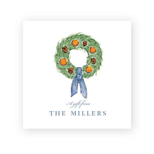 Orange Wreath Sticker